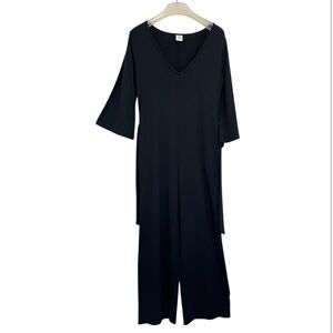 Smash + Tess Black V-Neck Relaxed Fit Casual Jumpsuit Made in Canada